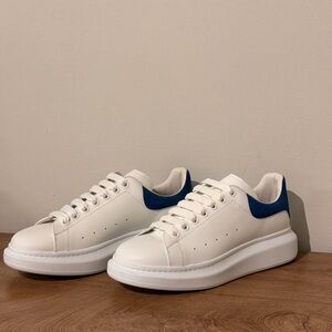 Alexander Mcqueen Blue Men's Leather Oversized Sneakers